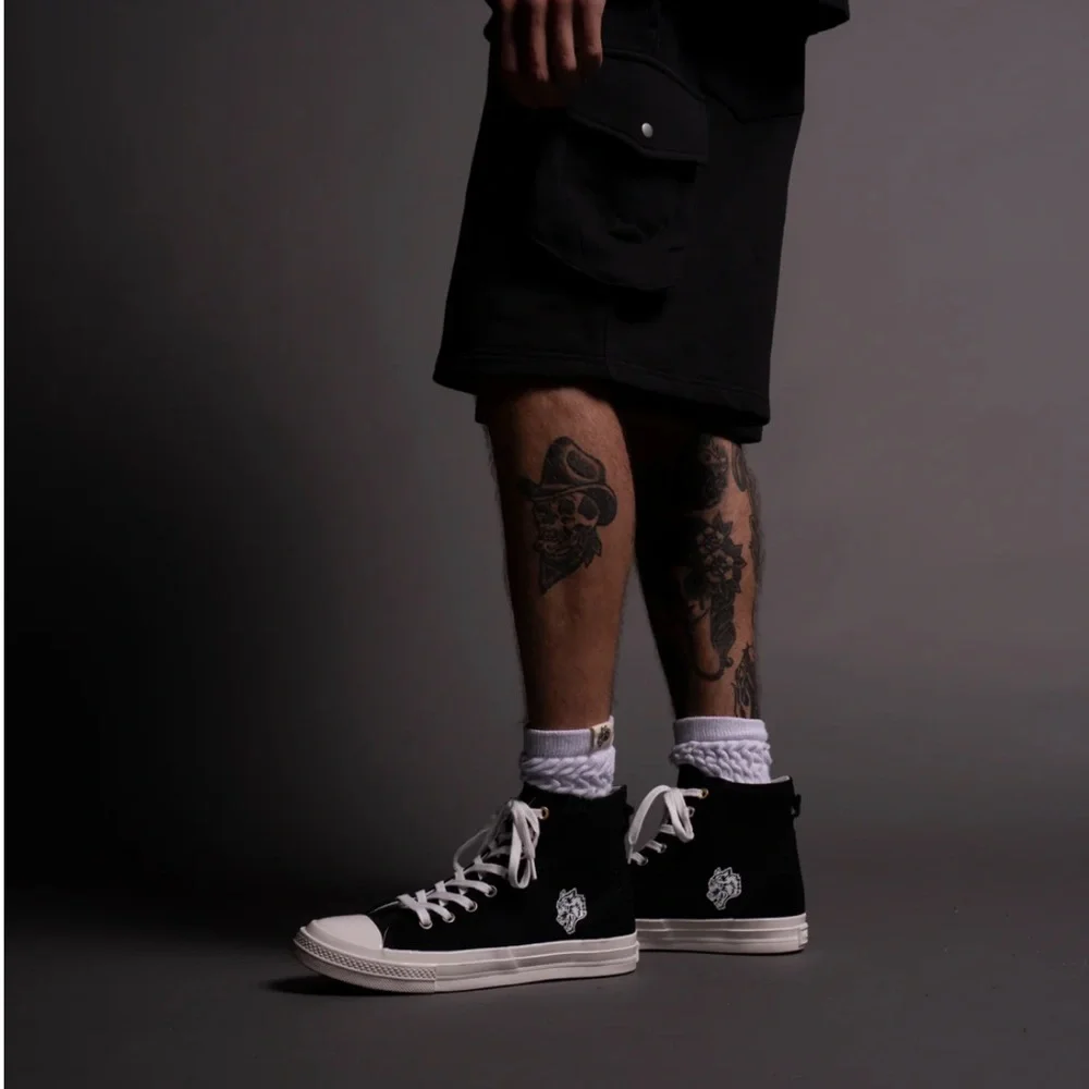 DARC SPORT WOLVES FOREVER SUEDED WALK 1-DIOS HIGH TOP SHOE IN BLACK - Picture 7 of 7